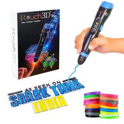 wol 3d WOL3D I toch Plus 3D Pen with 20 in 1 (5 M) PLA Filaments for 3D Printing with Speed Control, Advanced Temperature Regulation, OLED Display & Ergonomic Design – Compatible. image 1