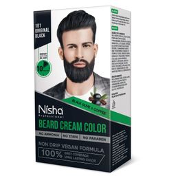 Nisha Beard Colour For Men, Original Black, 100% Grey Coverage, No Ammonia, No Stain, No Paraben, Non Drip Vegan Formula, Long Lasting Color in 10 Minutes, 60g Colorant + 60g Developer image 4