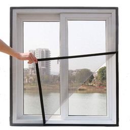 generic Priyank® Premium Window Net PTR - Stitched with adheshive Hook & Loop Tape for Complete Mosquito Protection for Our Home [ Colour - White ] Size: (4x4 Ft) image 1