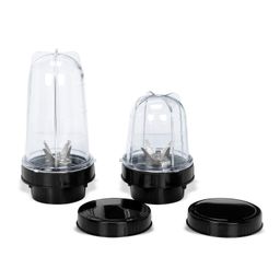 MasterClass Sanyo Deluxe Juicer jar and Bullet Jar Combo ABS Plastic Set of 2 Bullet Jars (530ml and 350ml) Plus 1 Juicer Jar 1500ml- Black image 2