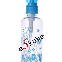 eS³kube 100ml Empty Printed bottle for Sanitizer/Lotion/Cream/Soap Dispenser (Multi Purpose) with Pump Action and Safety Lock - (Set of 3 pc) - Color & Design may vary image 3