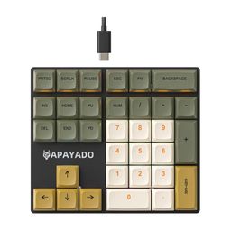 33 Keys Wired Numeric Keypad Mini Easy to Use for Cashier Financial Business A Cyan Axis image 1