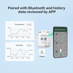 freshliance focus on fresh and safe life only Freshliance Bluetooth Temperature Humidity Data Logger with Temp&Humidity Probe, Refrigerator Freezer Thermometer Digital Temp Monitor with APP, Review Analyse Data with Graphing, BlueTag TH30R-I image 3