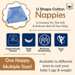 Bumsies Tie up Nappy For Babies, Reusable, Washable Soft Muslin Cotton Nappy | Langot for New Born Baby | Gentle on Baby Skin | 6-9 months | Pack of 5 | Printed image 5
