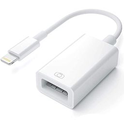 KPDP Lightning to USB Camera Adapter, USB 3.0 OTG Cable, Compatible with iPhone/iPad, Supports Connect Card Reader, USB Flash Drive, Keyboard, Mouse image 1