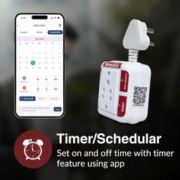 Amonics Smart Plug, WiFi Enabled, Timer Function, IR Remote Compatible, App Control, 6A/1000W Max Load, White image 3