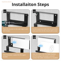 a peerless shovel Starlink Gen 3 Router Wall Mount,Starlink 2-in-1 Metal Wall Mount,for Starlink V3 Mesh Router and Gen 3 Power Supply,Starlink Accessories for RV, Home,Office image 5
