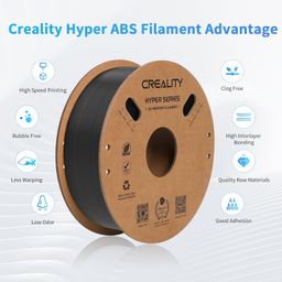 Creality Official Hyper ABS Filament, 3D Printer Filament 1.75 mm for High Speed Printing, Heat Resistant, Strong & Durable, Dimensional Accuracy +/- 0.03 mm, 1 kg / Spool (Black) image 3