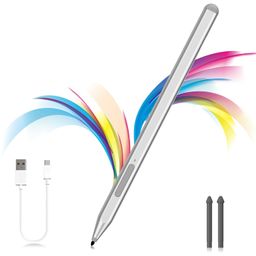 milikilo Stylus Pen for Microsoft Surface Pro11/10/9/8/X/7+/6/5/4/3, Surface Go 4/3/2/1, Surface Laptop1-6/Studio/Book 3/2/1 with Eraser Side Button,Palm Rejection,Tilt Function,1024 Pressure image 1