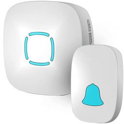 Wireless Doorbell, Waterproof Chime Kit with Over 36 Chimes & Adjustable Volume; Range Up to 1000ft Operating, with Sound and LED Flash Door Bell for Home image 1
