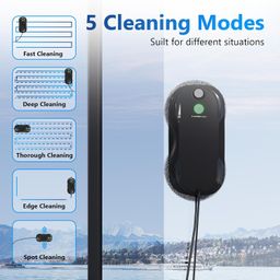 bequest: quest for more Bequest W5 Window Cleaning Robot, Dual Direction Auto-Spray Smart Window Cleaner with Triple Safety System, Smart Navigation, Remote Control, for All Smooth Surfaces, with 10 Rags, Black. image 3