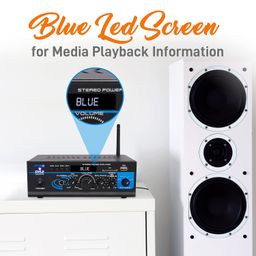 Pyle Home Audio Power Amplifier System - 2X40W Mini Dual Channel Mixer Sound Stereo Receiver Box W/ Aux, Mic Input - For Amplified Speakers, Pa, Cd Player, Theater Via Rca, Studio Use - Pta2 image 5