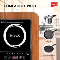 Impex 1800 Watt Induction Cooktop With Soft Button Control | Induction Cooktop With 7 Cooking Modes and Overheat Protection | 4 Digit LED Display | 1 Year Warranty image 5