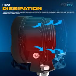 carzex Carzex® 4 LED Ultra Mini Projector Fog Light Bar with White/Yellow DRL Pods | Metal Body | for Cars, Bikes, Scooty | Set of 2 with USB On/Off Switch | Fog Lamp Auxiliary Light image 5