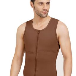 Dermapress GYNECOMASTIA Compression Full Vest | MICROPOLY Fabric | Front Hook and Zip Closer | Tomboy Chest Binder | Chest and Abdomen Support | Chest Shapewear image 4