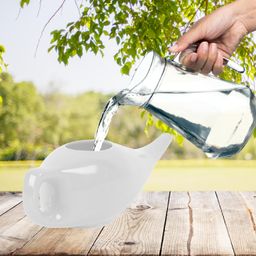 PAXMAX Porcelain Ceramic Neti Pot for Sinus, Jal Neti pots for Nasal Cleansing, Nose congestion and Passages Jala kriya (White) image 4