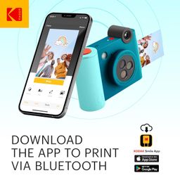 KODAK Smile+ Wireless Digital Instant Print Camera with Effect-Changing Lens, 2x3” Sticky-Backed Photo Prints, and Zink Printing Technology, Compatible with iOS and Android Devices - Blue image 3