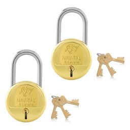 Godrej Locking Solutions and Systems Nav-tal Key Padlock (Gold, Rust Resistant Finish) image 1