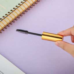 RAJry 2 Pcs 10ml Empty Mascara Tube Wand Eyelash Cream Container Bottle with 2 Rubber Inserts Golden image 3