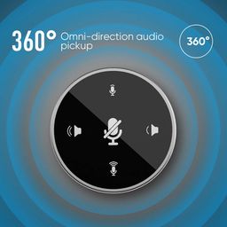 MERISHOPP®USB Conference Microphone w/Speaker Mic w/Mute for Desktop Computer Black |Computers/Tablets & Networking | Microphones|1 Piece Conference Microphone image 3