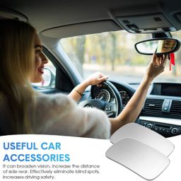 Sarte 3R Original Blind Spot Mirror, HD Glass Convex Lens Frameless Adjustable 360 Degree Wide Angle for All Car (2 PCS, Rectangle) image 4