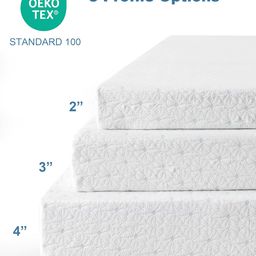 Ferlizer 3" [Twin XL] Mattress Topper, Memory Foam Mattress Topper Twin Extra Long for College Dorm with Ultra Soft Cover & Corner Straps, CertiPUR-US Certified image 5