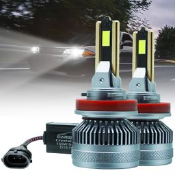 FABTEC HIGH POWER H8/H11/H16 FOG LIGHT BULB FOR CARS, 12000 LUMENS FOG LAMP 6000K COOL WHITE, SET OF 2 150W SUPER HIGH POWER LED image 1