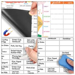 true flair Trueflair Weekly Meal Planner With Marker Duster With Grocery Shopping List, Menu Meal Calender 30cm X 23cm (Design 4) image 3