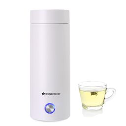 Wonderchef Crescent Travel Kettle | 400ml | Sleek and Compact | Leak-proof | Steam Release System | Stainless Steel Interior | LED Indicator | Complete Manual Control image 1