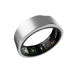 FITTR HART X2 Smart Ring | Size First w/Sizing Kit | Sleep, Recovery, Activity & Fitness Tracker | 8-Day Battery, 50m Water Resistance | (Frost Silver, 9) image 1