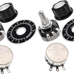 2 of 1k Ohm B102 RV24YN20S Potentiometer with Dial plate & A-03 knob image 1