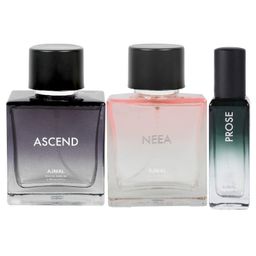 Ajmal Ascend & Neea EDP each 100ML & Prose EDP 20ML Pack of 3 (Total 220ML) for Men & Women image 1