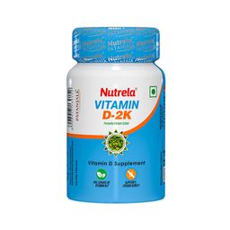 NUTRELA PATANJALI VIT D2K NATURAL TAB- VANILLA, Pack of 60 tabs image 1