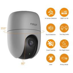 Imou 360° 1080P Full HD Security Camera, Human Detection, Motion Tracking, 2-Way Audio, Night Vision, Dome Camera with WiFi & Ethernet Connection, Alexa Google Assistant, Up to 256GB SD Card Support image 2