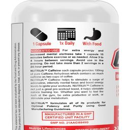 NutriJa Caffeine (100MG 100 Capsules) image 3