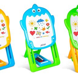 BKDT Marketing Easle Board with Adjustable Stand 2 in 1 Black Board for Chawk and White Board for Marker Learning & Writing with Marker, Duster & Chalk image 5