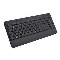 Logitech Signature K650 Wireless Keyboard with Wrist Rest, Full-Size, BLE Bluetooth or Logi Bolt USB Receiver, Comfort Deep-Cushioned Keys, Numpad, Compatible with Most OS/PC/Windows/Graphite image 1