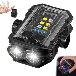 BRAINLE EDC Flashlight, Mini Rechargeable Keychain COB LED Light, Small Torch Light for Camping, Pocket-Sized Magnetic USB 1000 Lumens, Powerful Key Chain Spinner with Magnet Size image 1