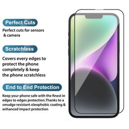 POPIO Military-Grade Gorilla Tempered Glass For iPhone 14 Plus (Black) Edge To Edge Coverage With Easy Installation Kit image 2