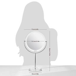 Auxmir Magnifying Makeup Mirror with 1X / 10X Magnification, High Definition, 6’’ Double Sided Vanity Tabletop Mirror with Crystal-like Style, 360° Rotation for Dressing Table, Desk, Bathroom, Bedroom image 3