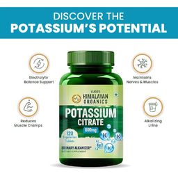 Vlado's Himalayan Organics Potassium Citrate 800mg Supplement | Support Nerve Muscle Joint & Bone Health | Good For Men & Women (Pack Of 1) image 4