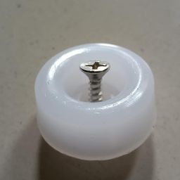 infinite tech Plastic End Cap Buffer (Pack of 25) with self Tapping SS Screws Suitable for Furniture Base Protection Available in White Color image 2
