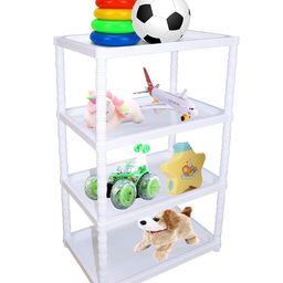 Jaffix Book Self – 4 Layer Portable Book Shelf, Baby Books Racks for Home, Bookshelf for Home,Book Cabinet,Book Shelves, Book Stand, Bookshelf Organiser, Book Rack for Wardrobe (White, 4-Cases) image 4
