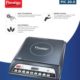 Prestige PIC 20 1600 Watts Induction Cooktop |Indian Menu Option|Automatic power & temperature adjustment|Automatic Voltage Control|1 year warranty|Black (Pack of 2) image 4