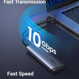 UGREEN M.2 NVMe Enclosure 10Gbps USB C 3.2 Gen 2 for M and M&B Key Aluminum PCIe Adapter Solid State Drive External Reader Support UASP & Trim in Size 2230/2242 /2260/2280 image 2