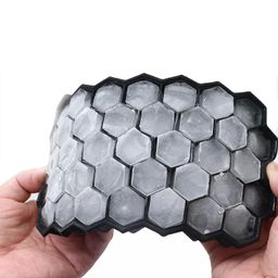 Clazkit Flexible Silicone Honeycomb 37 Cavity Ice Cube Tray for Freezer Moulds Small Cubes Whiskey Fridge Bar Soft Ice Cube Tray -Pack of 1 image 2