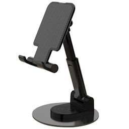 NISHAJ 360° Rotatable and Foldable Tabletop Mobile Phone Stand Adjustable Desk Phone Holder for iPhone, Android Smartphones & Tablet Anti-Slip Base for Video Calls, Gaming, and Reading image 1