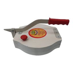 riderev Manual Heavy Round Wooden Board Papad-Puri Press Maker Plywood Machine with Iron Handle Papad Maker Machine (Multicolor) image 4