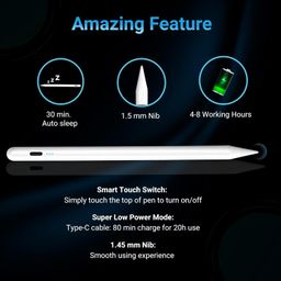 millennium technology Universal Stylus Pen for ipad Tablets Only with Angle Tilt Sensitivity & Palm Rejection | High Precision Non Blutooth Digital Pencil Compatible with ipad Tablets (for Ipad) image 5