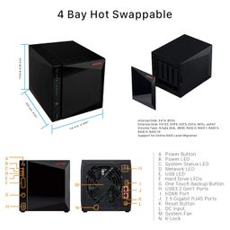 Asustor AS5304T - 4 Bay NAS, 1.5GHz Quad-Core, 2 2.5GbE Port, 4GB RAM DDR4, Gaming Network Attached Storage, Personal Private Cloud (Diskless) image 2